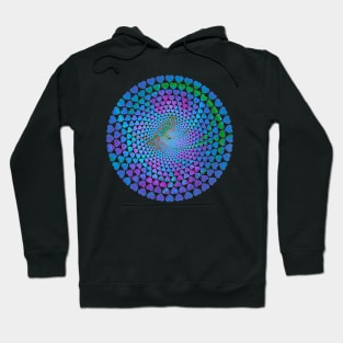 Hearts Link Together Colourful Cosmic Matrix Hoodie